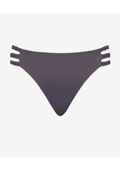 Yargıcı Yan Şerit Detaylı Bikini Altı Gri Mavi