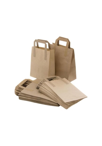 Gizpak Esmer Kraft Kağıt Çanta 25x28x14 Cm 50 Adet