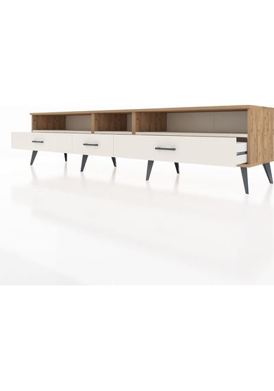 Hyperion Tv Ünitesi 3 Raflı 3 Çekmeceli 220x44x51 Çam-aytaşı Aytası/aytası - Atlas Çam Hyperion Tv Ünitesi 3 Raflı 3 Çekmeceli 220x44x51 Çam-aytaşı Aytası/aytası - Atlas Çam