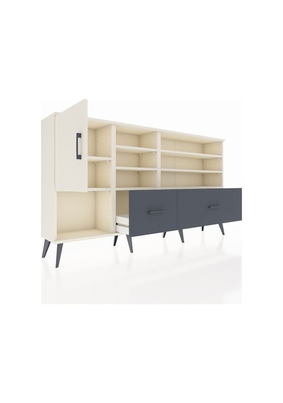 Arges Konsol 8 Raflı 2 Çekmeceli Tek Kapaklı 176x30x99 Aytaşı-aytaşı/antrasit Aytası/antrasıt - Aytası Arges Konsol 8 Raflı 2 Çekmeceli Tek Kapaklı 176x30x99 Aytaşı-aytaşı/antrasit Aytası/antrasıt - Aytası