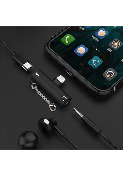 Ally Type-C to 3.5 MM Anahtarlık Dönüştürücü Adaptör Kırmızı