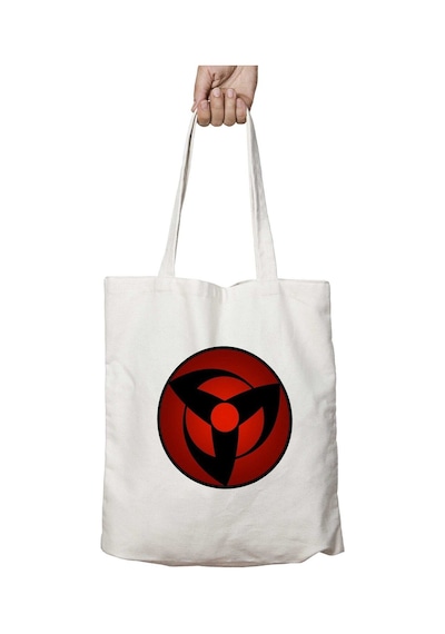 Art Hediye Mangekyou Sharingan22 İki Tarafı Kalıcı Baskılı Yıkanabilir Okul Plaj Omuz Bez Çantası Çok Renkli