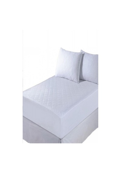 Mycey Fitted Kapitoneli 160x200 Cm Çift Kişilik Yatak Koruyucu Çarşaf Beyaz