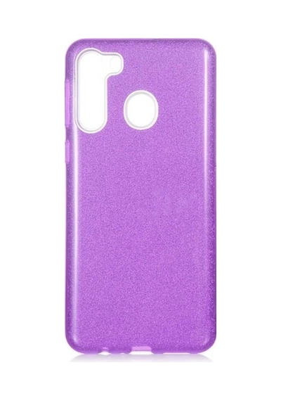 Samsung Uyumlu Galaxy A21 Kılıf Zore Shining Silikon Mor