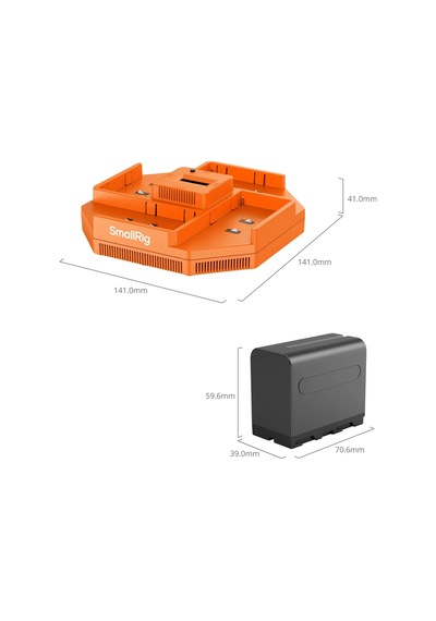 Smallrig 4834 Np-f970 4 Kanallı Kamera Pil Şarj Cihazı Ve 4 Pil Takımı