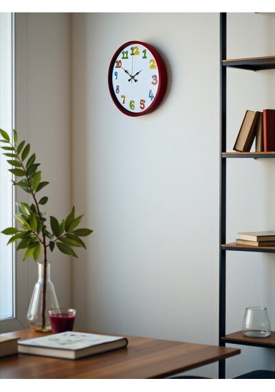 36 Cm Kırmızı Çocuk Odası Duvar Saati Diğer 64442764