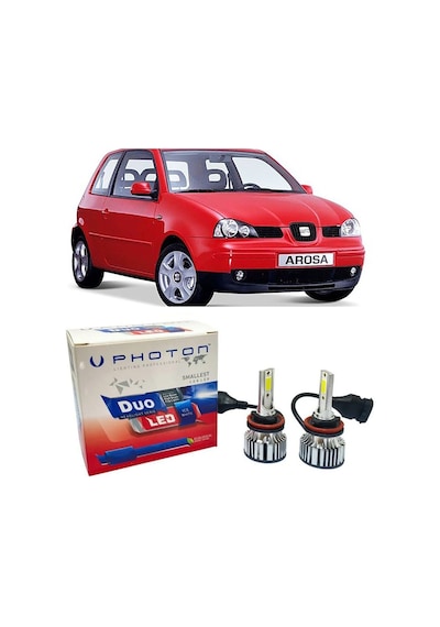 Seat Arosa Led Xenon Uzun Far Ampulü H3 Duo Yeni Seri Beyaz 2000-2005