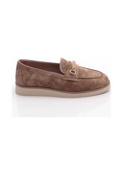 Dgn 410 Kadin Loafer Ayakkabi Vizon Süet