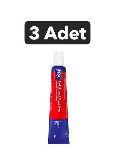 Kraf 3 Adet Çok Amaçlı Sıvı Yapıştırıcı 20 Gr 800g