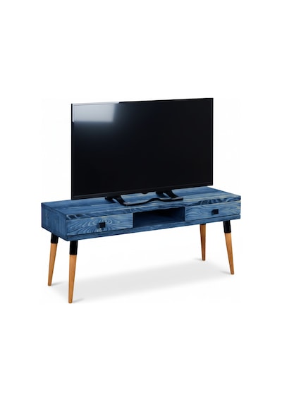 Masif Ahşap Tv Ünitesi 150 Cm İskandinav Stil, Doğal, 2 Çekmeceli Ve 1 Raflı Modest Tv-150 Ig Mavi - Ahşap Masif Ahşap Tv Ünitesi 150 Cm İskandinav Stil, Doğal, 2 Çekmeceli Ve 1 Raflı Modest Tv-150 Ig Mavi - Ahşap
