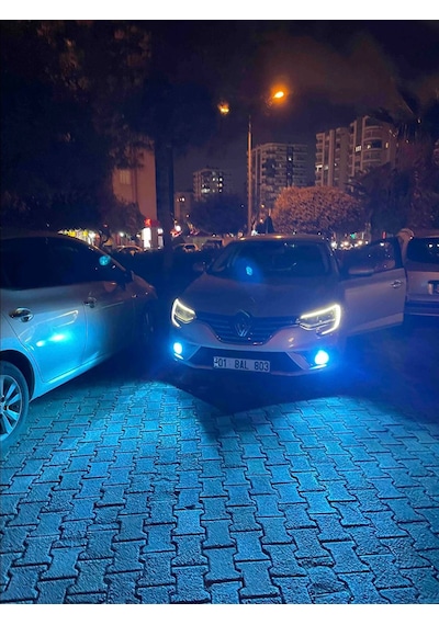 H11 Buz Mavisi Led Xenon Sis Farı Ampulü Şimşek Etkili