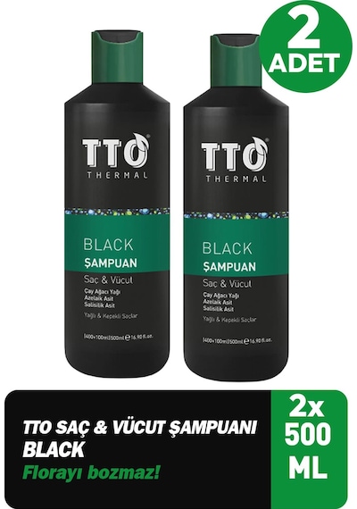 Tto Black Saç Ve Vücut Şampuanı 400+100 Ml 2 Adet Yıpranmış