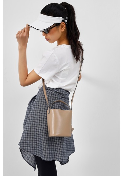 Shule Bags Amore Minimal Çapraz Çanta Bej