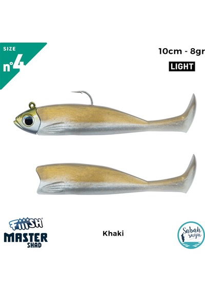 Fiiish Master Shad Ms100/4 Ms4515 Combo Light 10cm 8gr Khaki