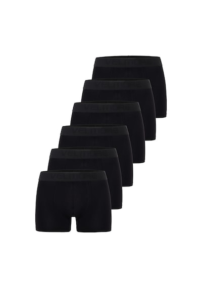 Velmore Erkek Boxer 6 Lı Premium Kutu Pamuklu Likralı Beden S - 5xl Siyah
