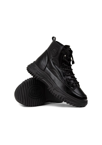 Deery Kadın Siyah Hakiki Deri Sneaker Bot - 25310zsyhc01 Siyah
