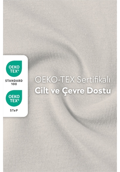 Calmera | %100 Pamuk Penye Lastikli Çarşaf | Tek Kişilik | Bej