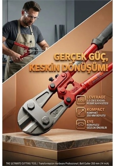 Pro-cut 350mm 14" Profesyonel Çelik Cıvata, Zincir Ve İnşaat Demiri Kesici Makas 723155