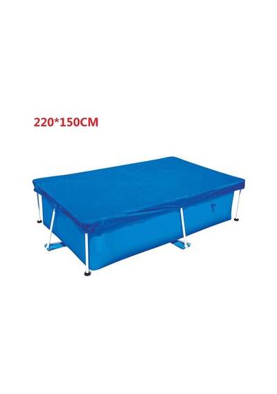Dolıty Açık Yüzme Çocuk Havuzu Için Dayanıklı Pvc Tarp 220x150cm Koyu Mavi
