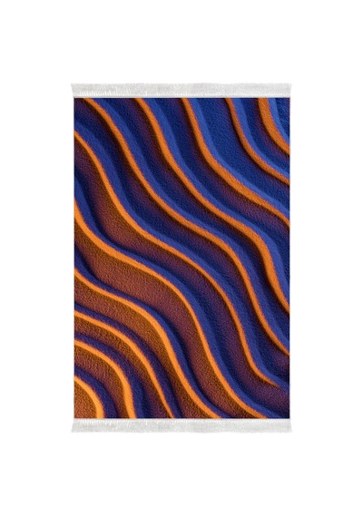Alanur Home Kaymaz Taban Djt Klozet Takımı Trend Saçaklı Geometrik E5022 Renkli