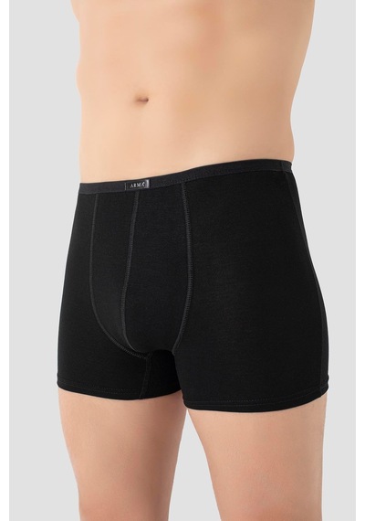 Arma Yıldız Erkek İnce Bel Lastikli Bambu Boxer Siyah 5'li Paket Siyah