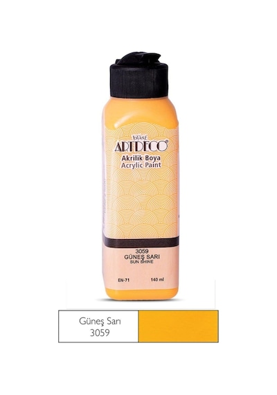Akrilik Boya 140 Ml Güneş Sarı Akrilik Boya Güneş Sarı