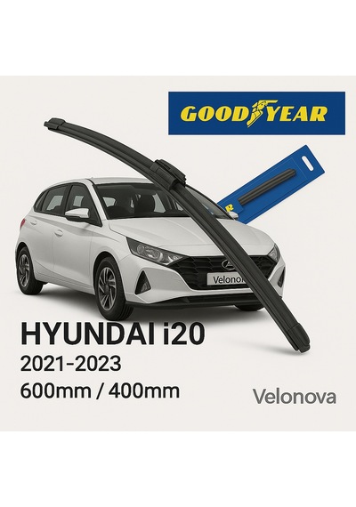 Good Year 2 Li Set Araca Özel Silecek Takımı Hyundai İ20 2021-2023 Ön Cam Sileceği 600mm-400mm
