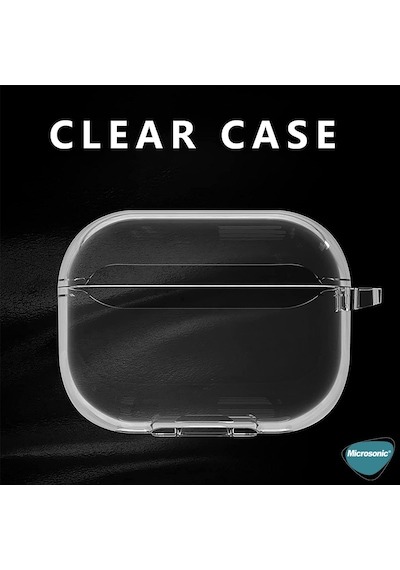Microsonic Apple Uyumlu AirPods Pro 2.Nesil Kılıf Transparent Clear Soft