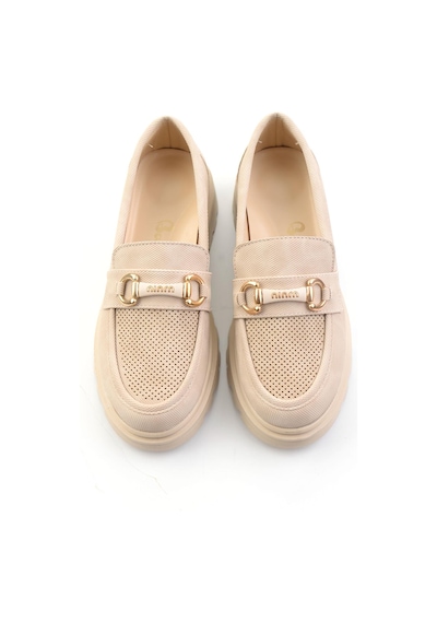 Bambi Bej Kadın Loafer Ayakkabı K01536103737 Bej