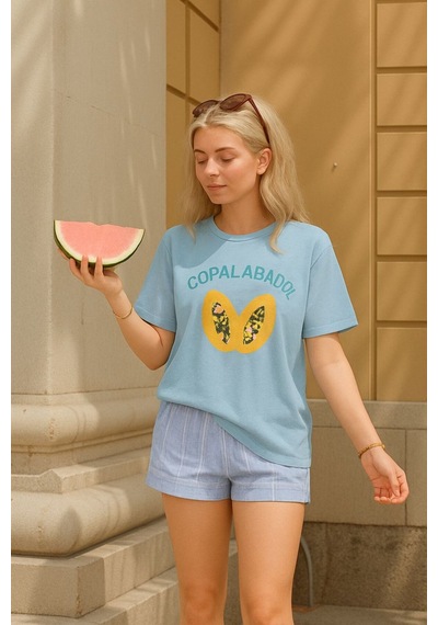 Capalabadot Baskılı Unisex Tshırt Bebe Mavisi