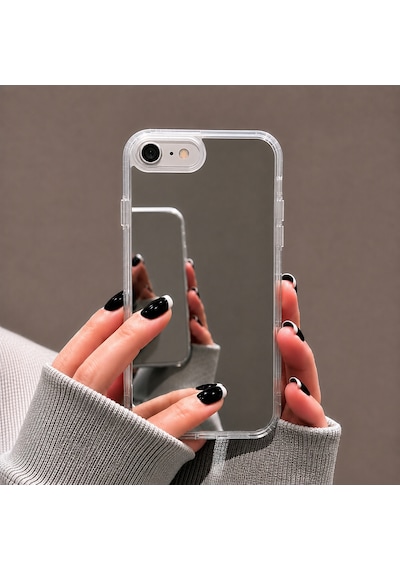 Ennar İphone 6s Plus Uyumlu Aynalı Kılıf Mirror Glass Kamera Korumalı Gün Boyu Makyaj Kontrolü Şeffaf