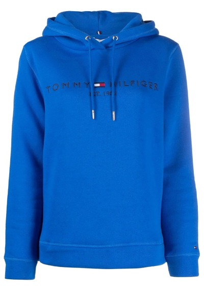 Tommy Hilfiger Bayan Kapşonlu Sweatshirt Mavi