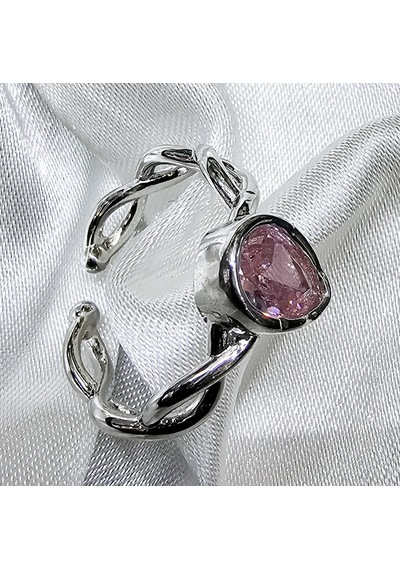 Dükkan Design Pembe Damla Taş Ayarlanabilir Yüzük Pembe