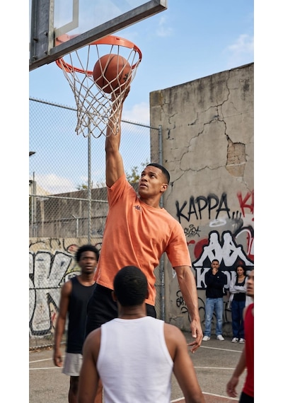 Kappa Jona Tshirt Erkek Koyu Turuncu Oversize Tişört
