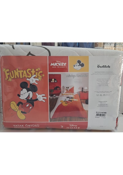 Özdilek Lisanslı Disney Çocuk Yatak Örtüsü Takımı Tek Kişilik Mickey Fantastic Kırmızı Kırmızı