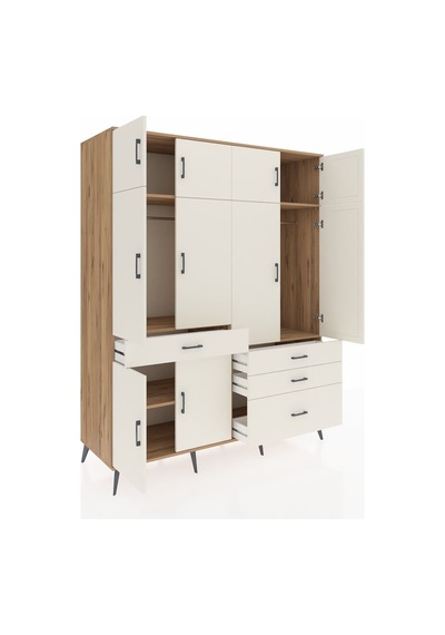 Kronos Gardrop 5 Raflı 4 Çekmeceli 2 Askılı 176x59x221 Çam-aytaşı Aytaşı Kronos Gardrop 5 Raflı 4 Çekmeceli 2 Askılı 176x59x221 Çam-aytaşı Aytaşı