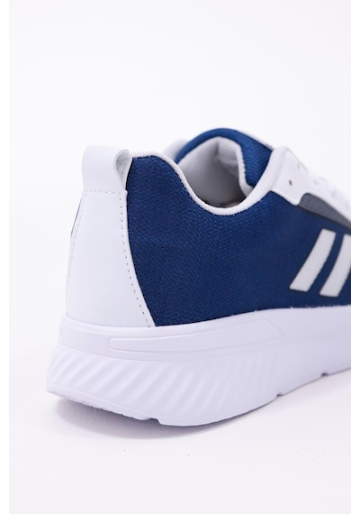 Dijital Baskılı Unisex Mavi Sneaker - Beyaz Desenli Günlük Ayakkabı Mavi-beyaz