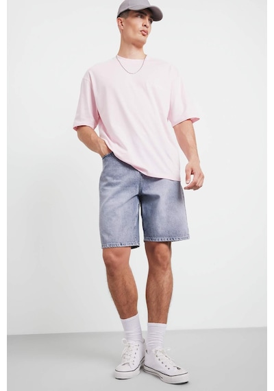 Defacto Loose Fit Bisiklet Yaka Baskılı Kısa Kollu Tişört F5732ax25aupn105 Pembe