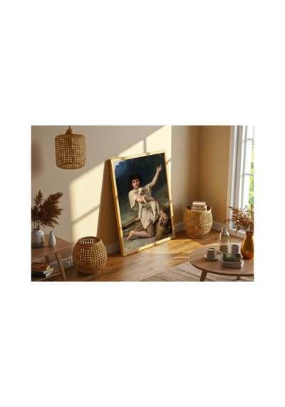 Kuzunun Şükrü Çerçevesiz 30 X 42 Cm Poster Sanatsal Duvar Tablosu Klasik Çoban Kuzu Temalı Dekoratif Tablo