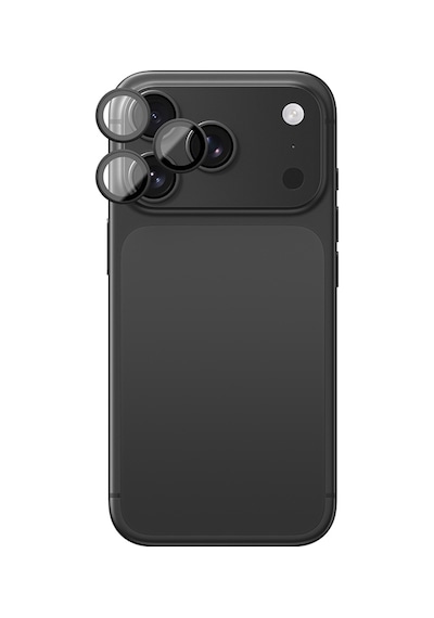 Apple iPhone 18 Pro Max Uyumlu Amazingthing Titan Vision Sapphire Ar Kamera Lens Koruyucu Aparatlı Siyah