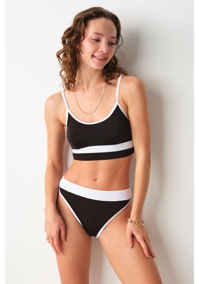 Pierre Cardin 239112 Jojoba Parçalı Bustier Tek Üst Zebra