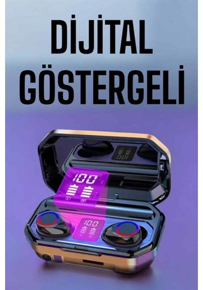 Kablosuz Bluetooth Kulaklık Dijital Göstergeli Uzun Pil Ömrü - Diğer