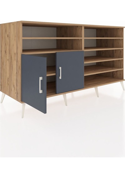 Kronos Konsol 7 Raflı 2 Kapaklı 176x59x99 Çam-antrasit Antrasıt/antrasıt - Atlas Çam Kronos Konsol 7 Raflı 2 Kapaklı 176x59x99 Çam-antrasit Antrasıt/antrasıt - Atlas Çam