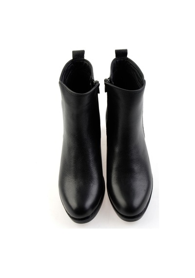 Siyah Hakiki Deri Kadın Bot & Bootie K02286001103 Siyah