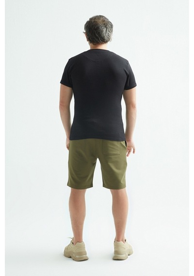 Erdem Erkek Fitilli T-shirt Düğmeli Kaşkorse Fanila 1125 Siyah
