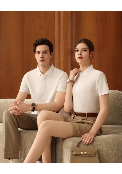 New Performance Premium Polo T-shirt 82% Nylon 18% Spandex Beyaz