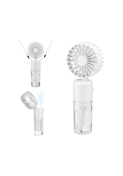 F2 Su Buharı Püskürtmeli Mini Fan Taşınabilir Sulu Buharlı El Vantilatörü Su Hazneli Mini Fan Şarjlı Pervane Boyun Askı İpli Mini Klima