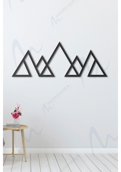 Mountain Metal Duvar Tablosu - 100 Cm - Siyah