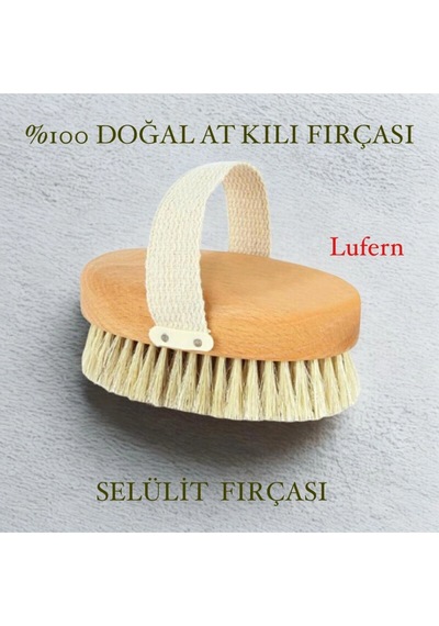 %100 Doğal At Kılı Selülit Fırçası Çatlak Selülit Ve Batık Tüy Karşıtı Vücut Temizleme Premium
