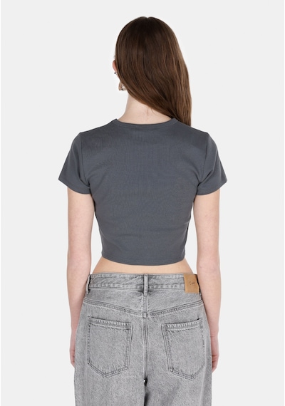 Colin's Colins Slim Fit Kadın Antrasit Kısa Kol Tişört Cl1073539 Cl1073539 Q1.v2 Ant Antrasit Colin's Colins Slim Fit Kadın Antrasit Kısa Kol Tişört Cl1073539 Cl1073539 Q1.v2 Ant Antrasit